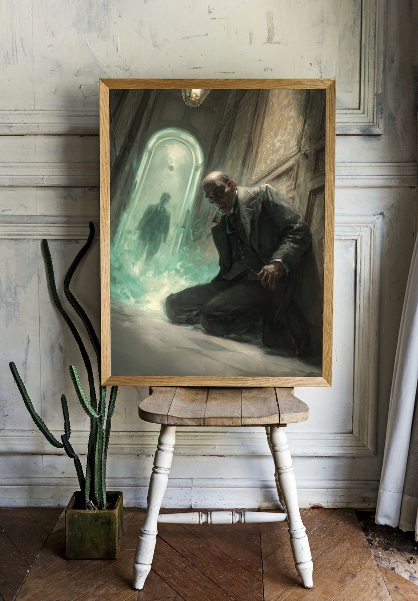 Haunted Corridor Horror Print. room preview