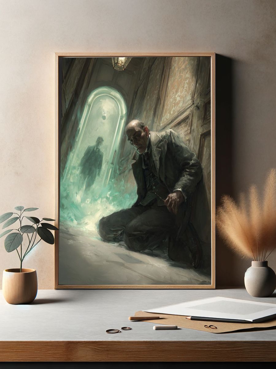 Haunted Corridor Horror Print. — room view 2