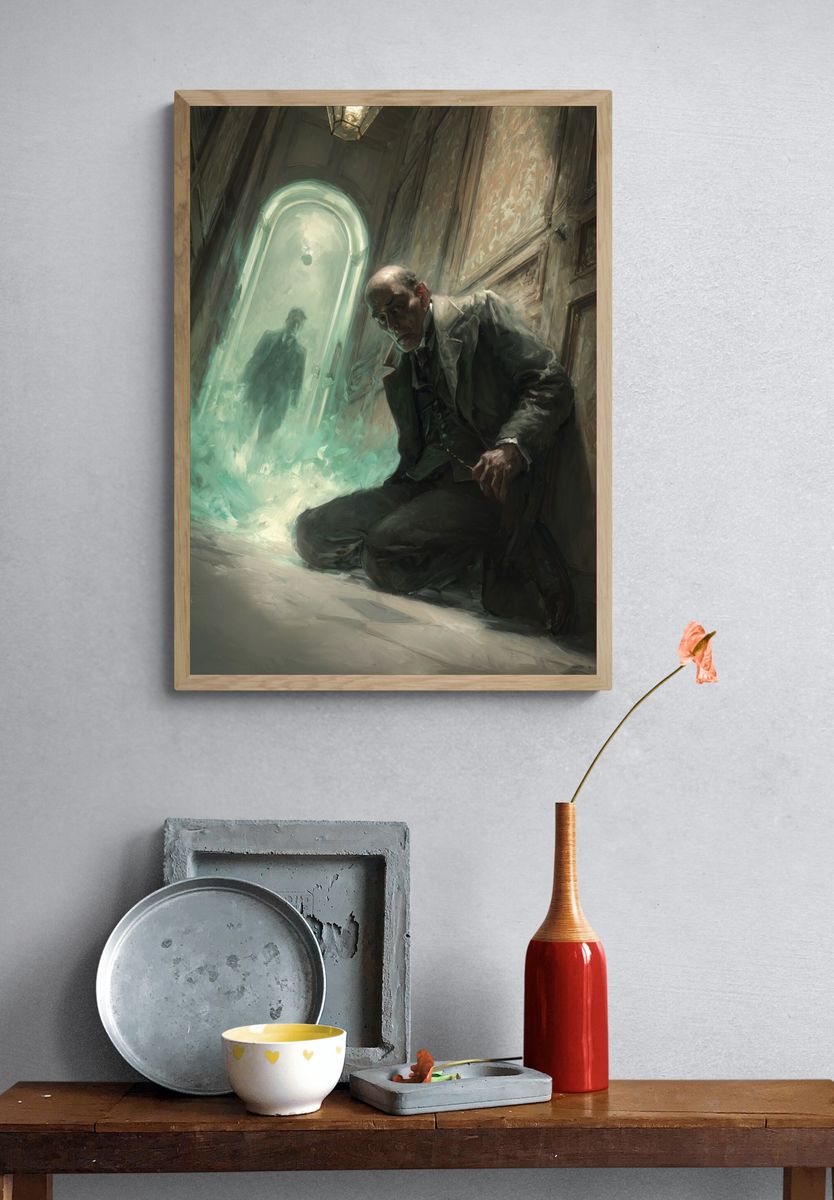 Haunted Corridor Horror Print. — room view 3
