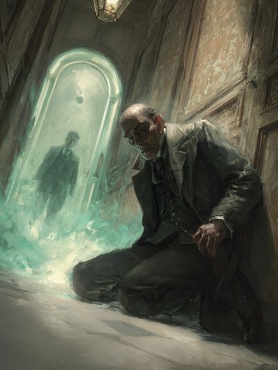 Haunted Corridor Horror Print. poster