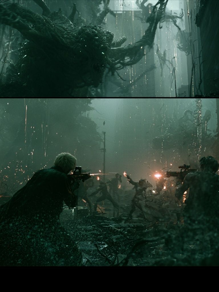 Sci-Fi Battle Scene Poster. poster detail