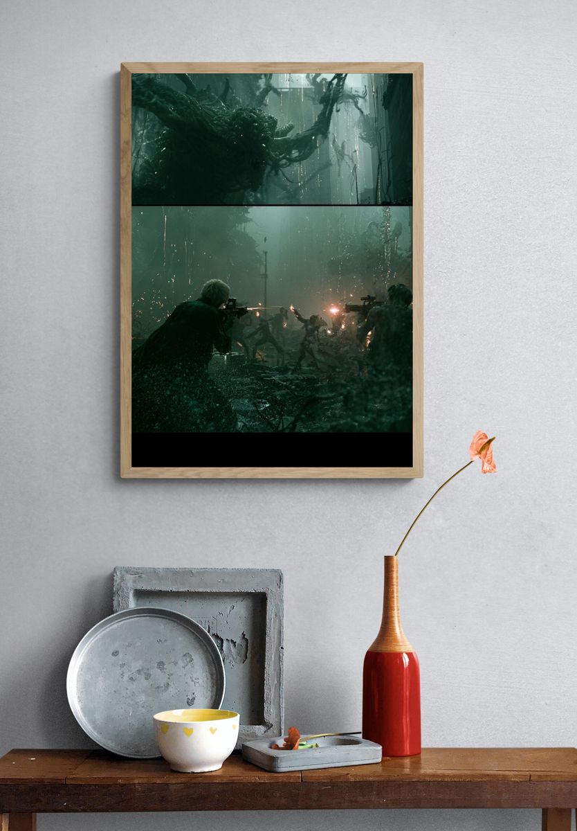 Sci-Fi Battle Scene Poster. — room view 3