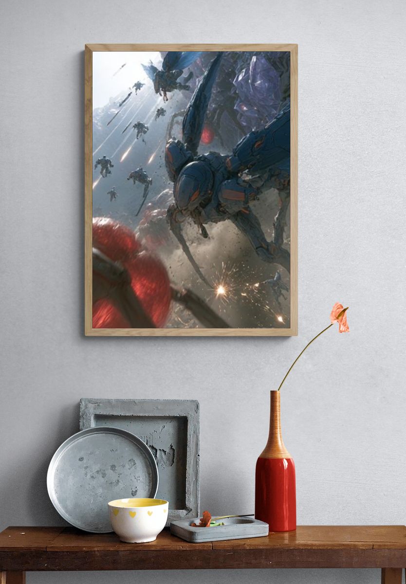 Sci-Fi Mech Battle Poster. — room view 3