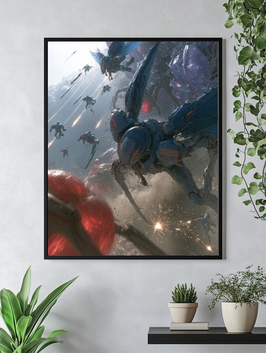 Sci-Fi Mech Battle Poster. — room view 4