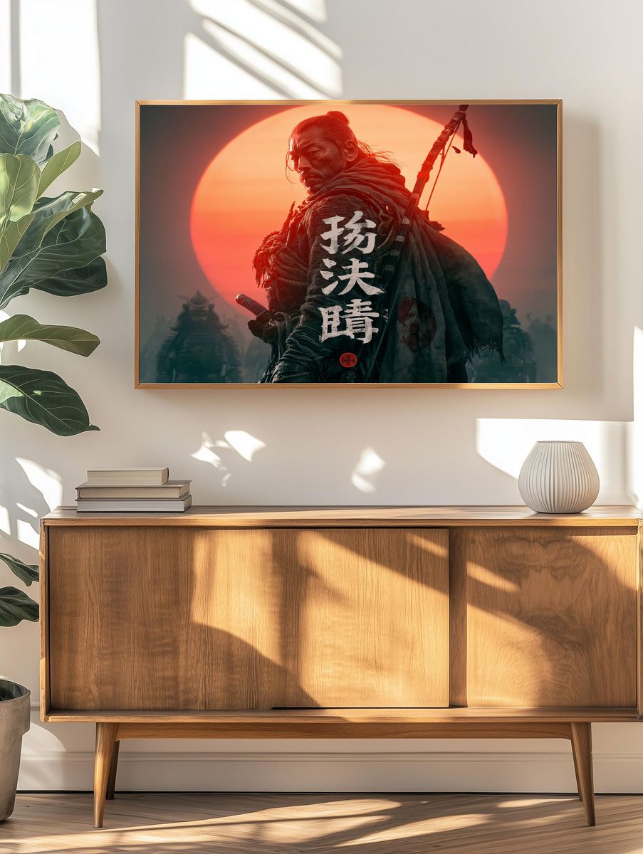 Samurai Warrior — Sci-Fi Print. — room view 3