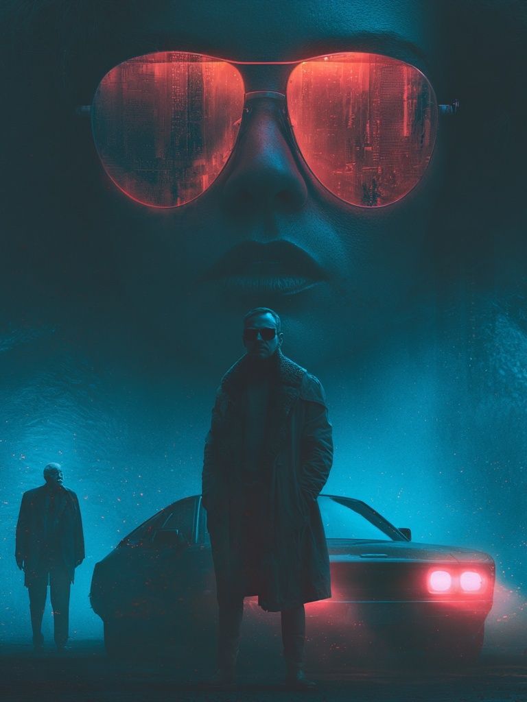Neon Noir Sci-Fi Poster. poster detail