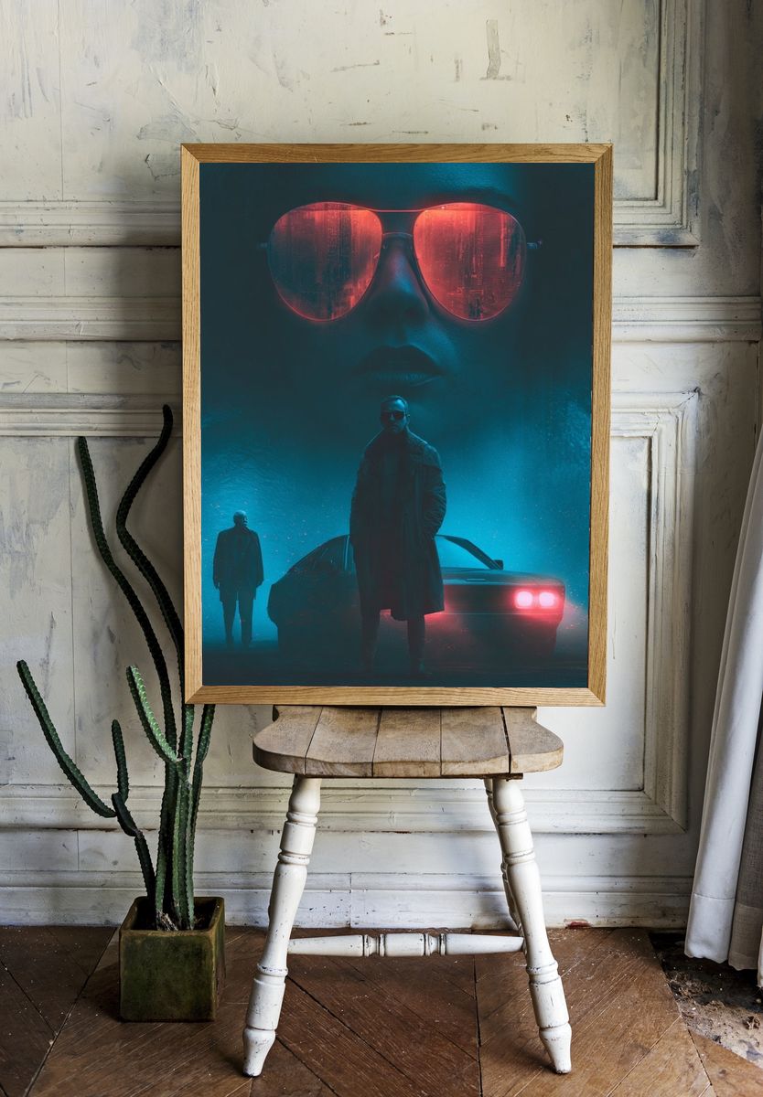 Neon Noir Sci-Fi Poster. — room view 1