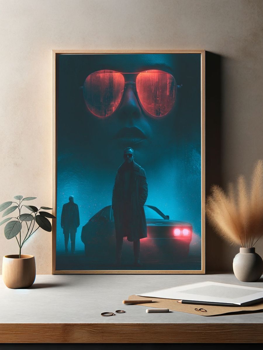 Neon Noir Sci-Fi Poster. — room view 2