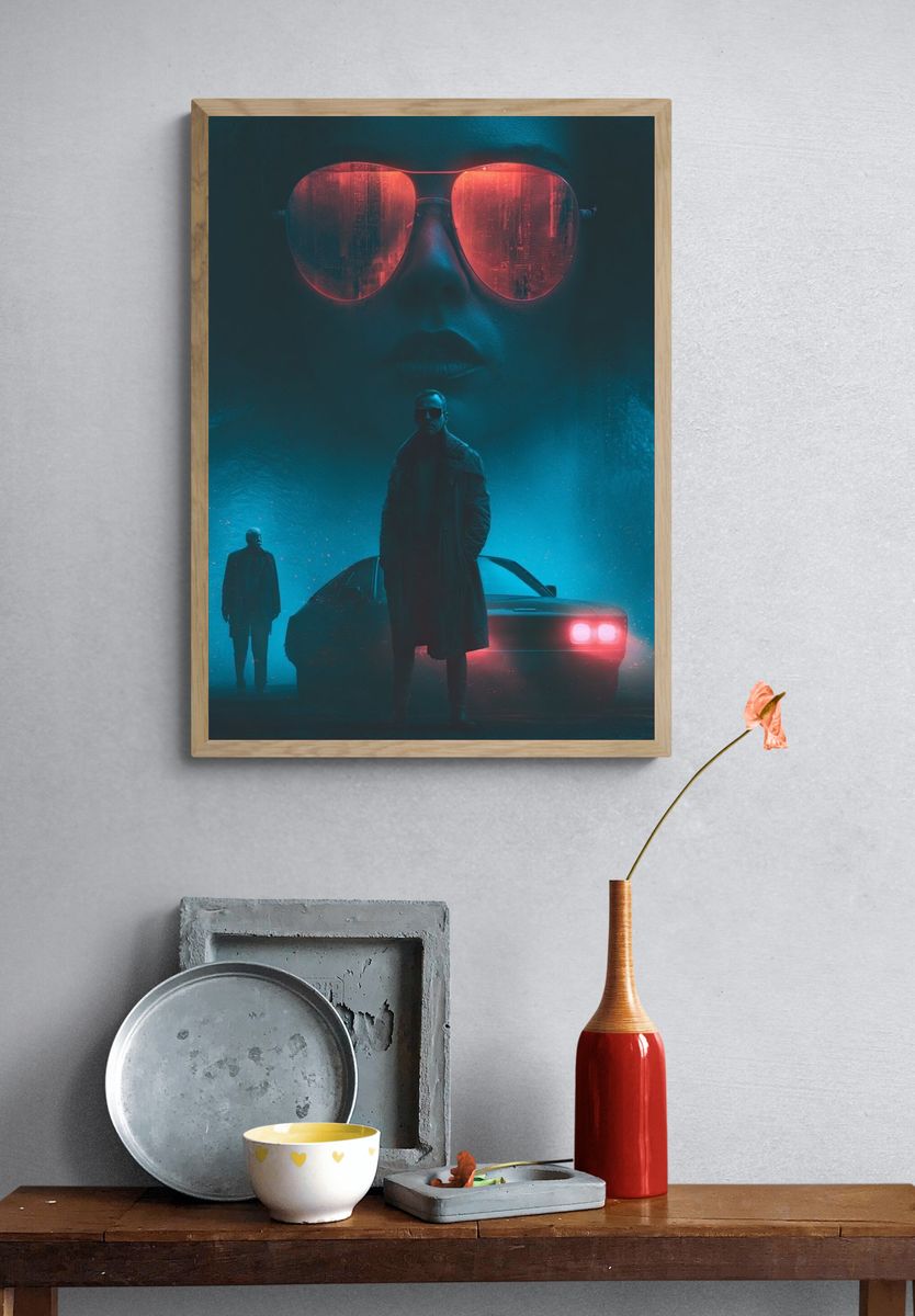 Neon Noir Sci-Fi Poster. — room view 3