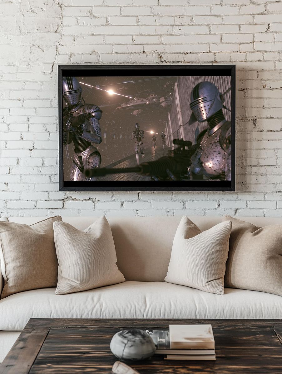 Sci-Fi Robot Corridor Poster. room preview
