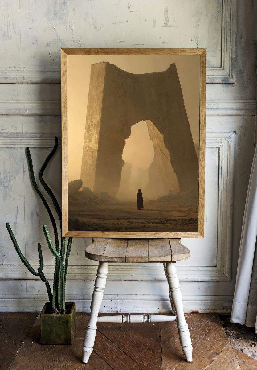 Desert Monolith Sci-Fi Poster. — room view 1
