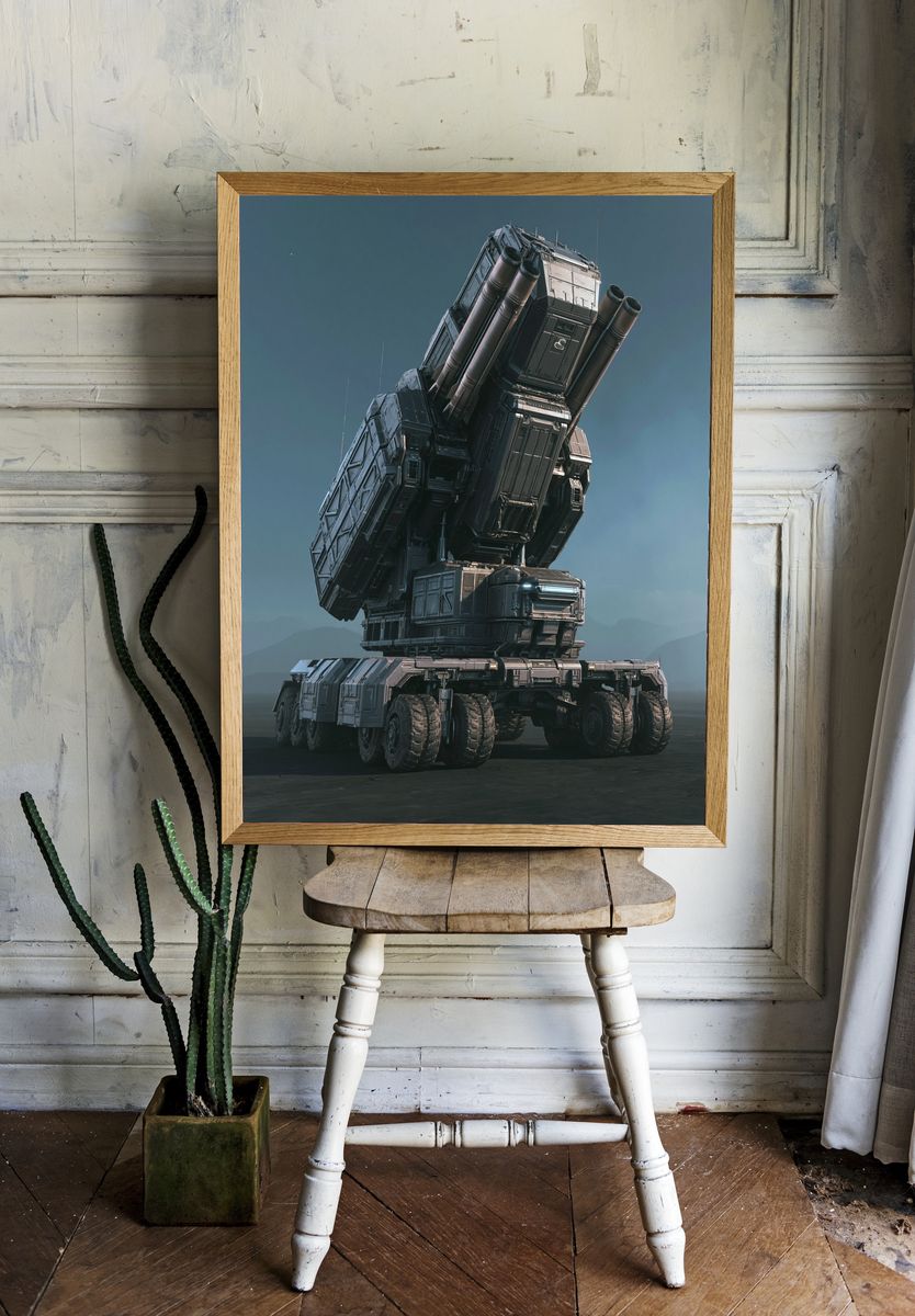 Sci-Fi Missile Carrier Poster. — room view 1