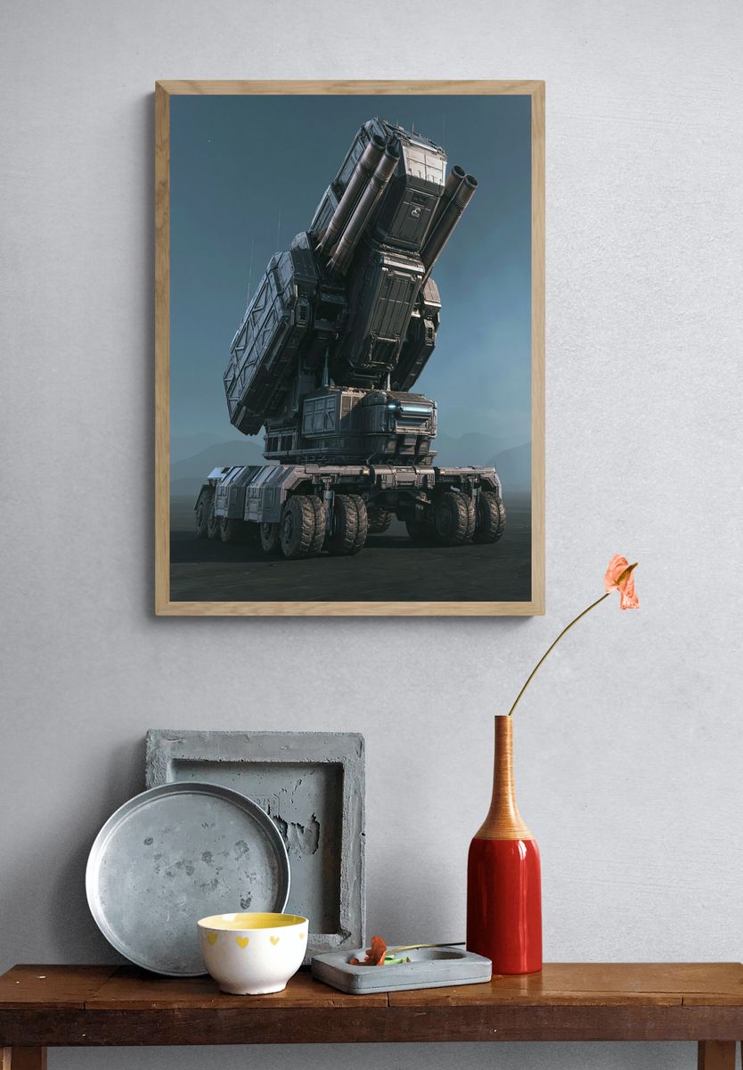 Sci-Fi Missile Carrier Poster. — room view 3