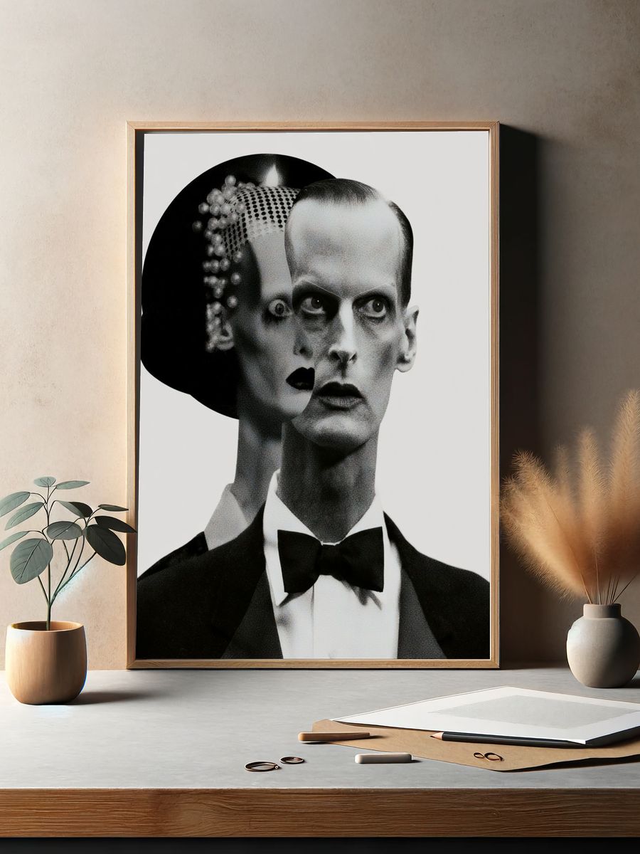 Frankenstein Portrait Typography Print. — room view 2