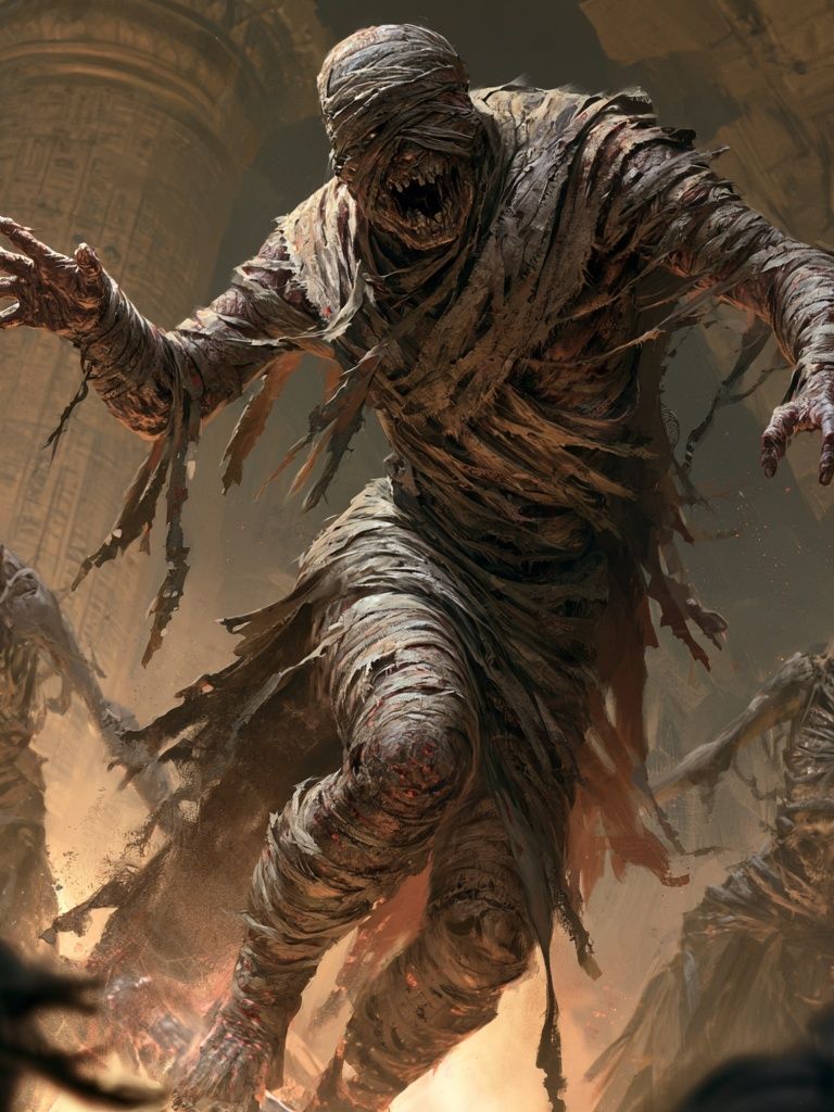 Mummy Horde Horror Print. poster — movies art