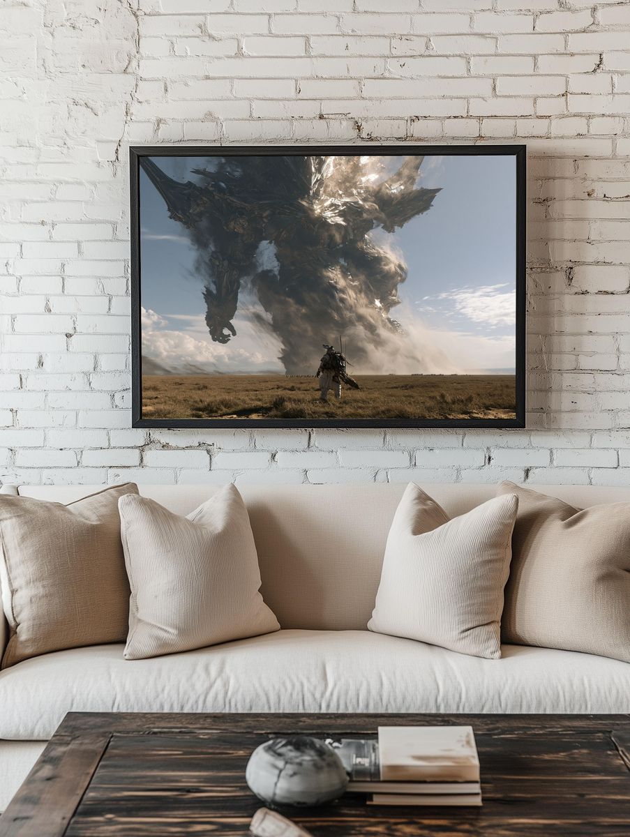 Colossal Sci-Fi Battle Print. room preview