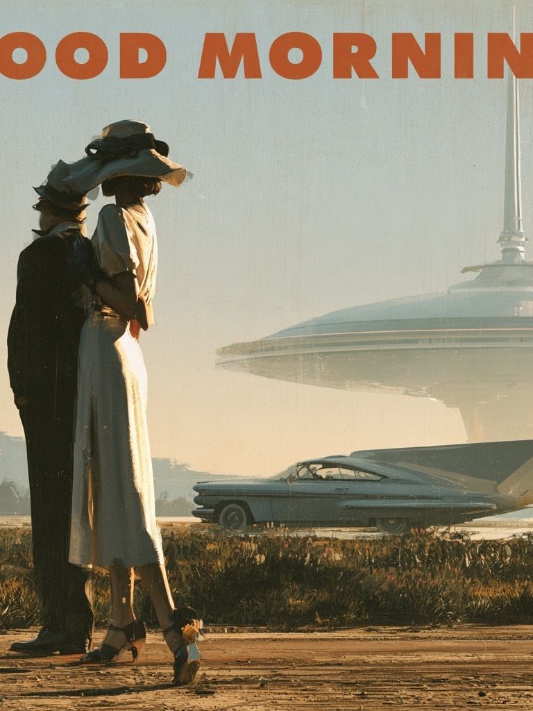Good Morning Retro Sci-Fi Print. poster — movies art