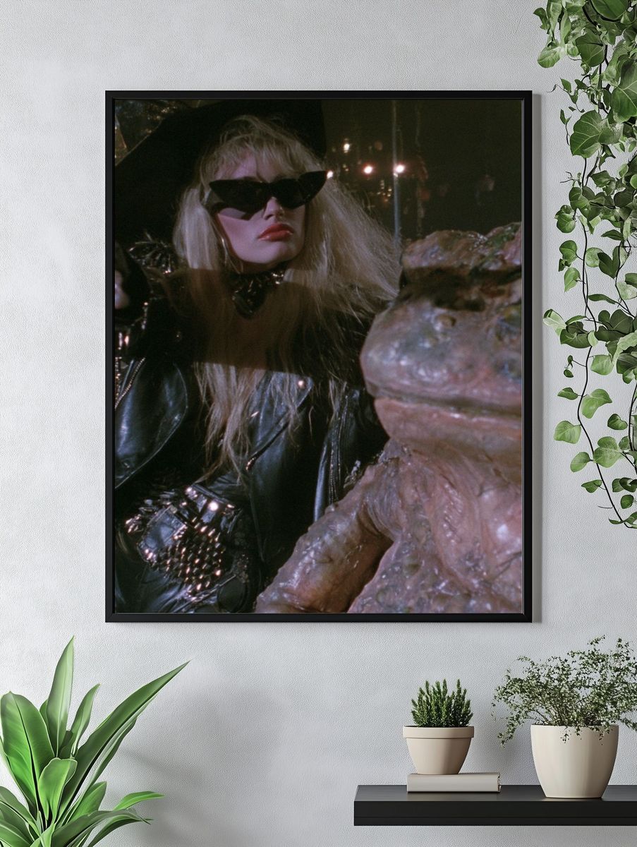 Gothic Femme and Frog — Movie Print. — room view 4