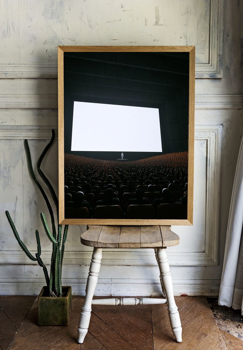 Cinematic Theater Screen Poster. room preview