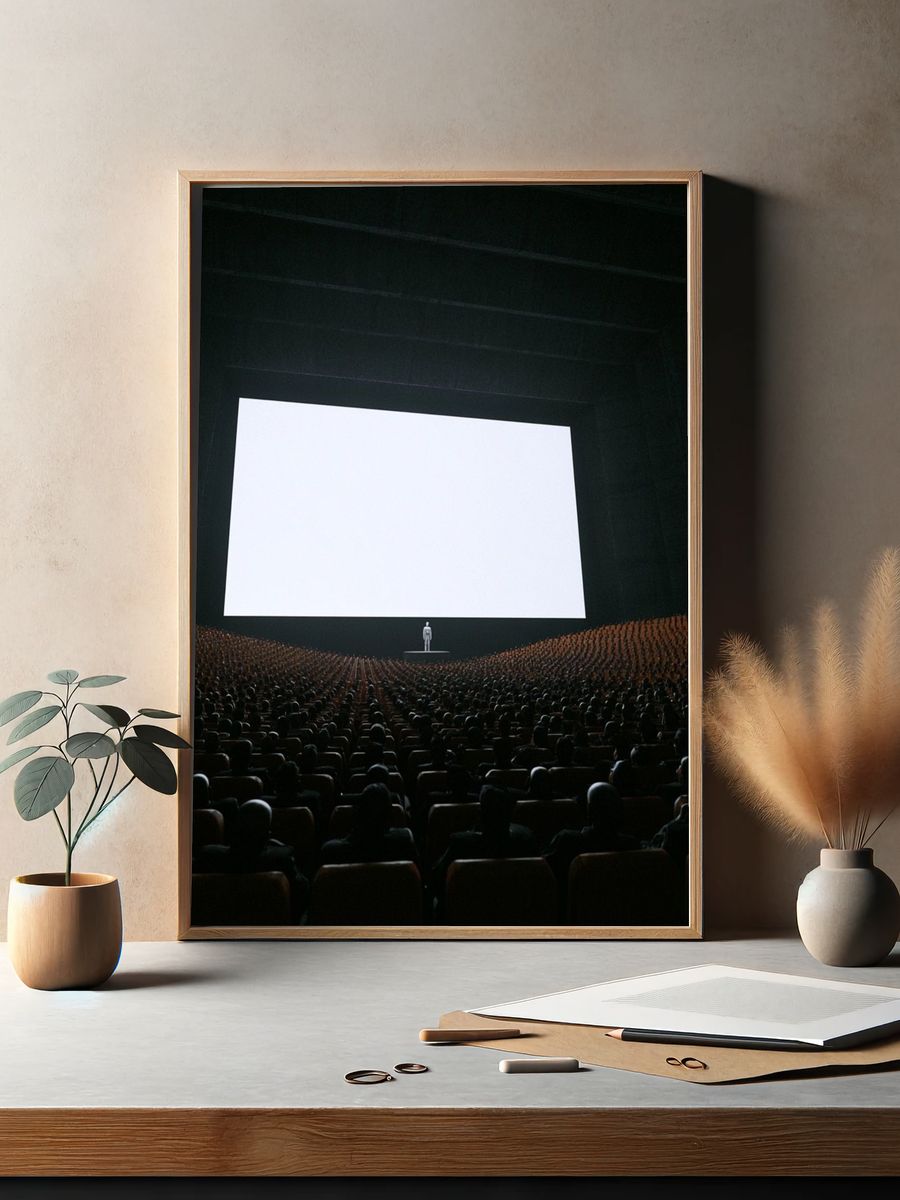 Cinematic Theater Screen Poster. — room view 2