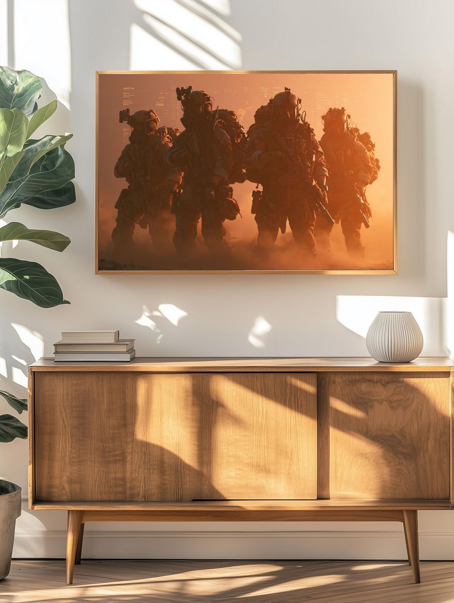 Desert Special Forces Sci-Fi Poster. — room view 3