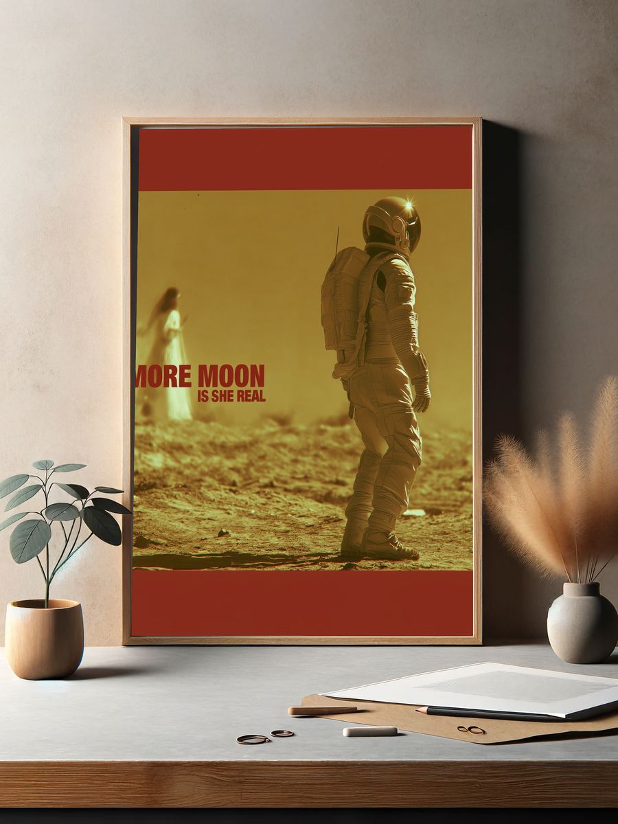 Moon Astronaut Sci-Fi Poster. — room view 2