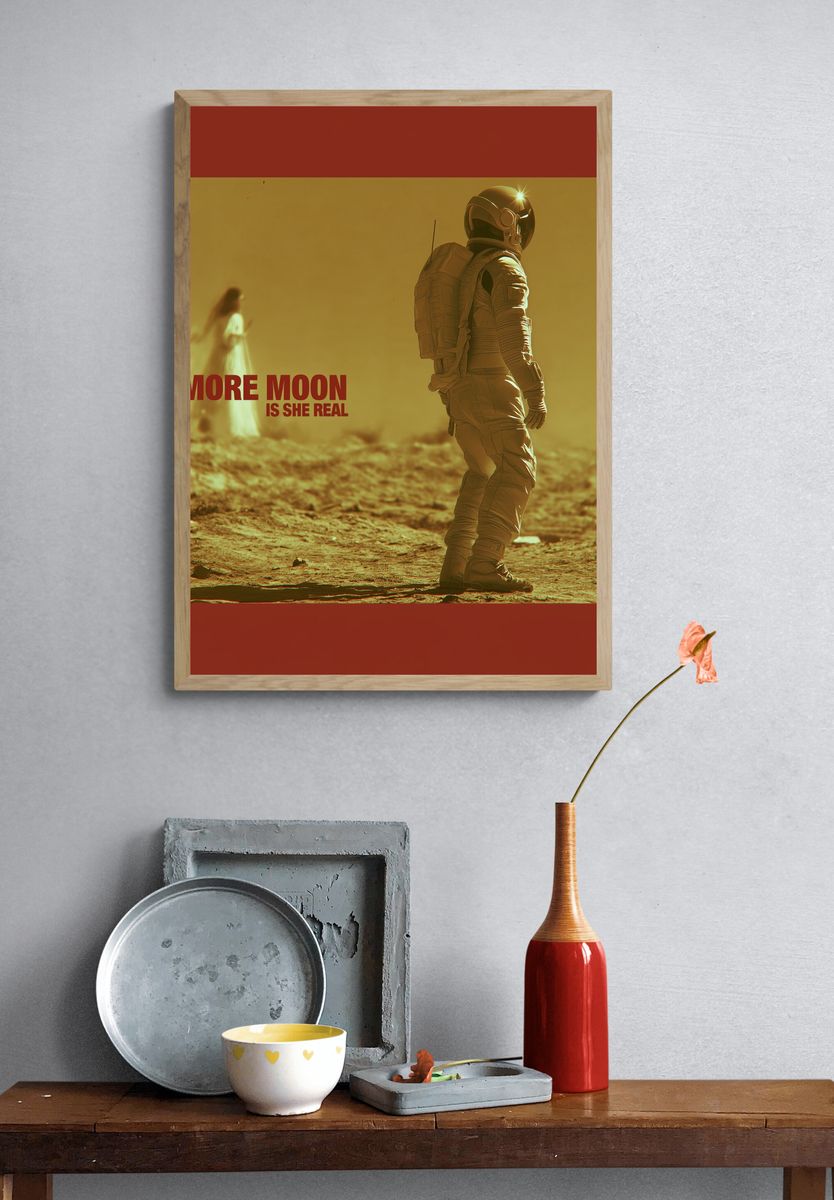 Moon Astronaut Sci-Fi Poster. — room view 3