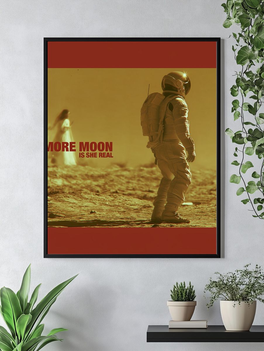Moon Astronaut Sci-Fi Poster. — room view 4