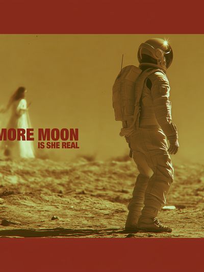 Moon Astronaut Sci-Fi Poster.
