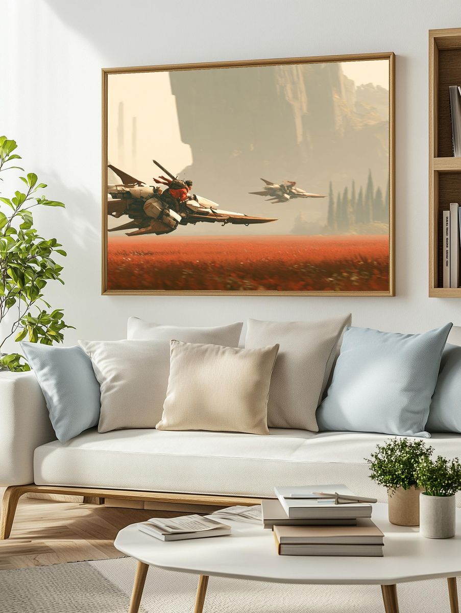 Sci-Fi Speeder Chase Poster. — room view 2