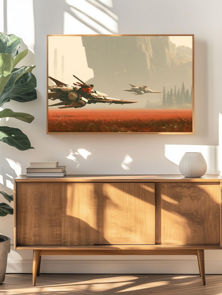 Sci-Fi Speeder Chase Poster. — room view 3