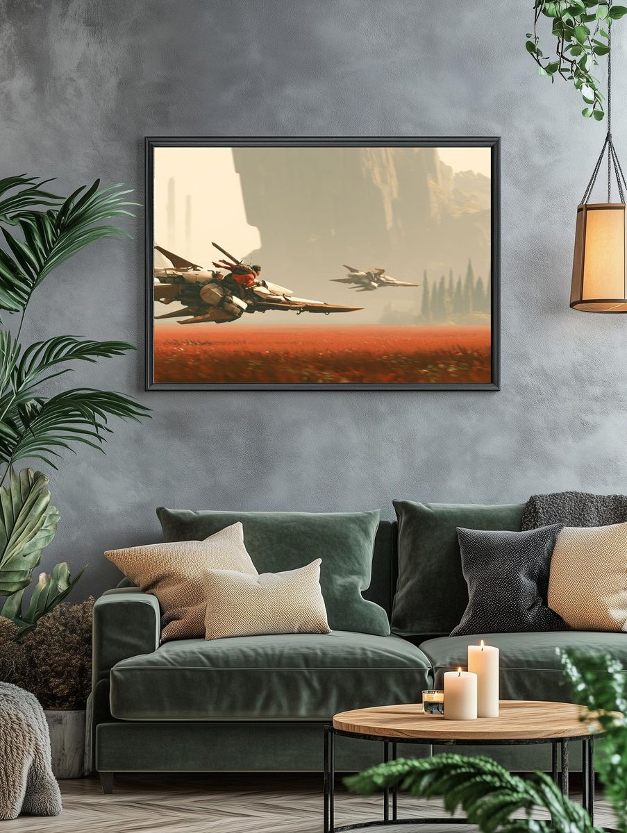 Sci-Fi Speeder Chase Poster. — room view 4