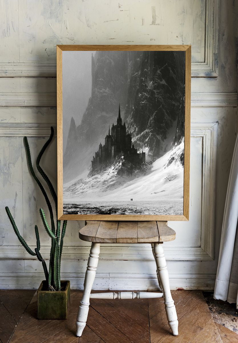 Snowbound Castle — Fantasy Print. — room view 1