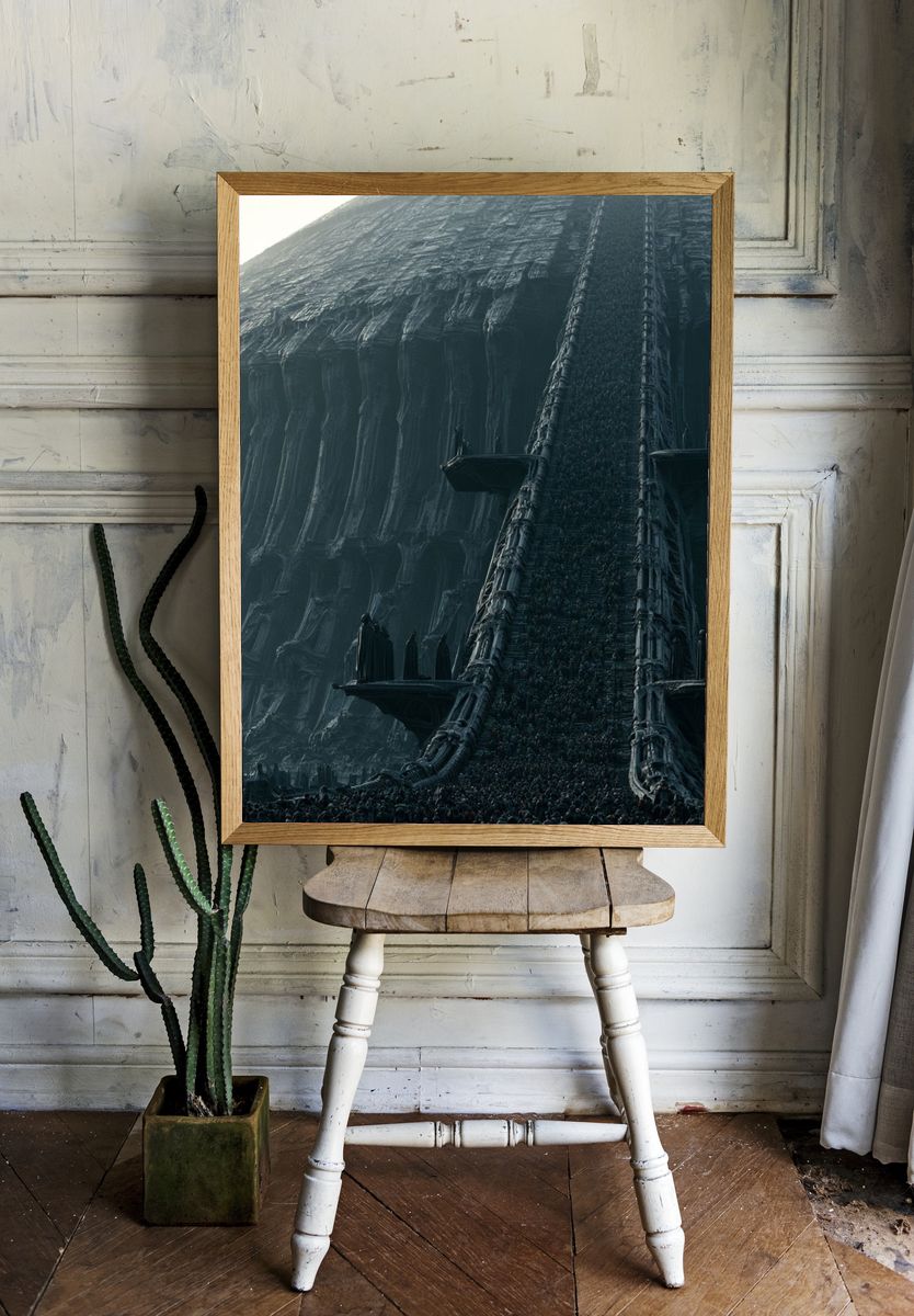 Dark Sci-Fi Citadel Poster. room preview