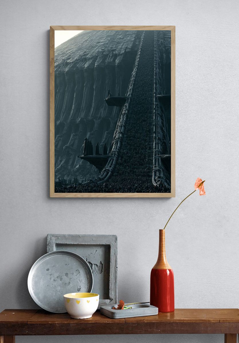 Dark Sci-Fi Citadel Poster. — room view 3