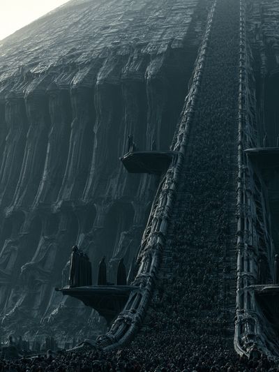 Dark Sci-Fi Citadel Poster. poster
