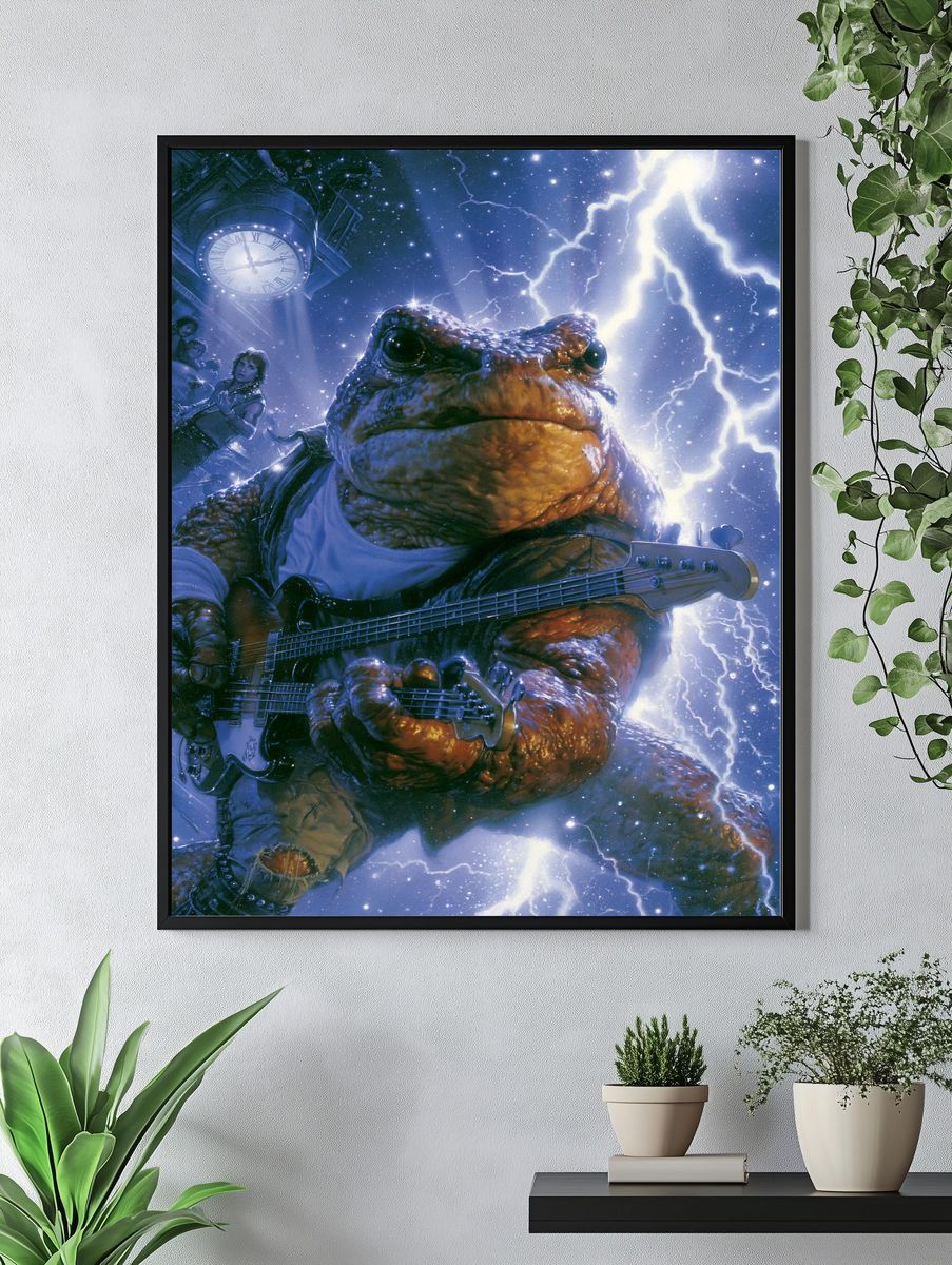 Frog Bassist Sci-Fi Poster. — room view 4