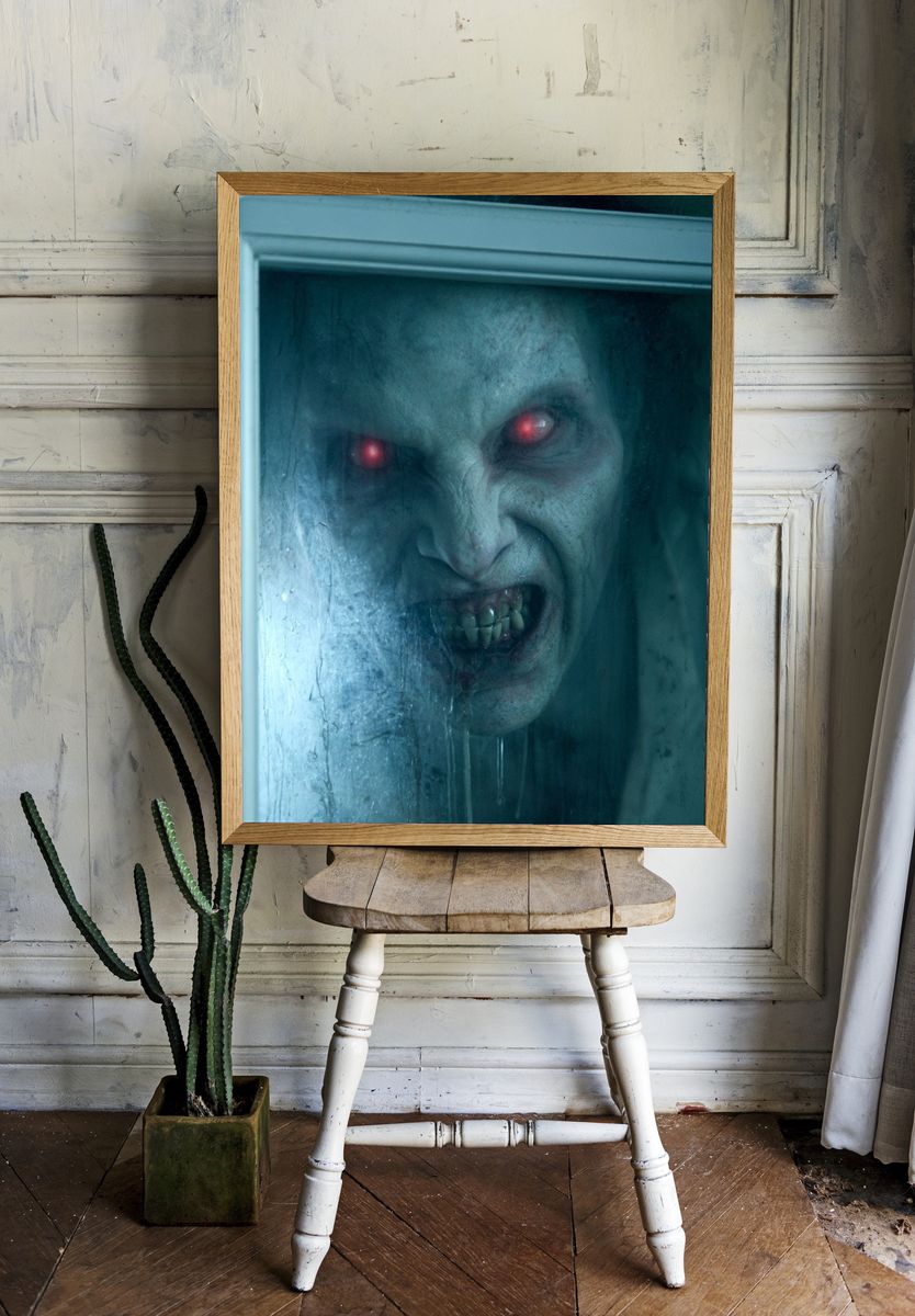 Demonic Face Horror Poster. — room view 1