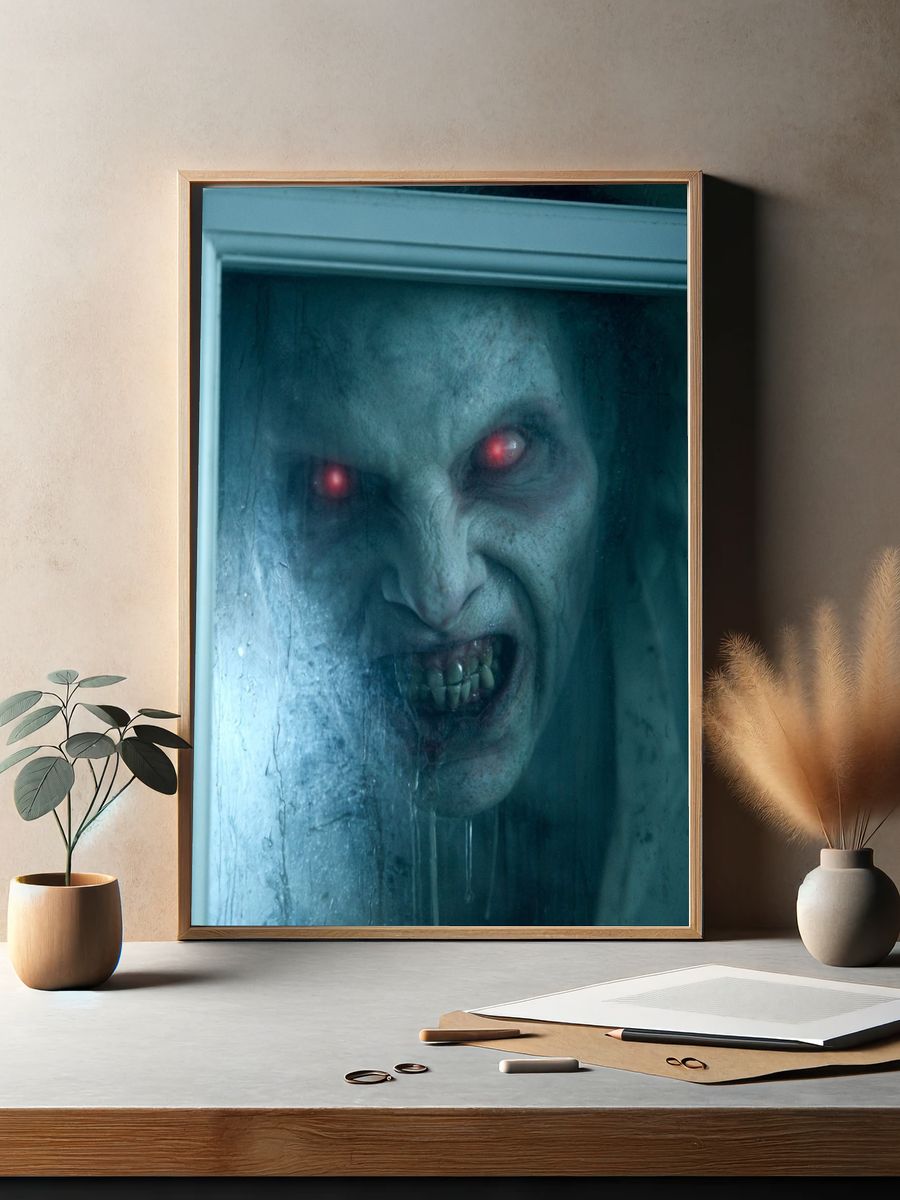 Demonic Face Horror Poster. — room view 2