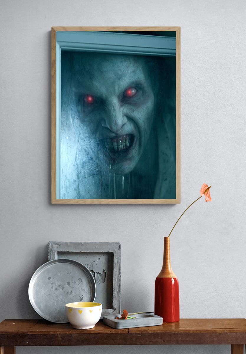 Demonic Face Horror Poster. — room view 3