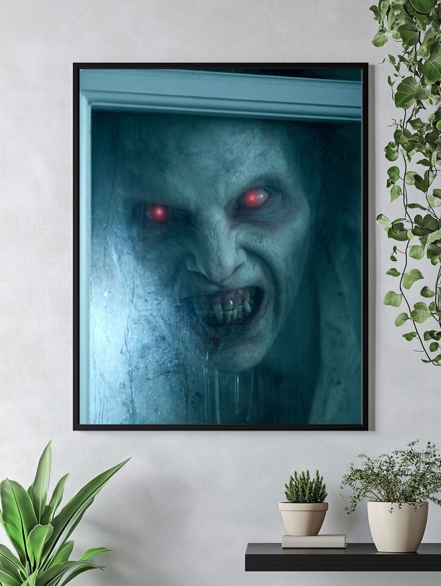 Demonic Face Horror Poster. — room view 4