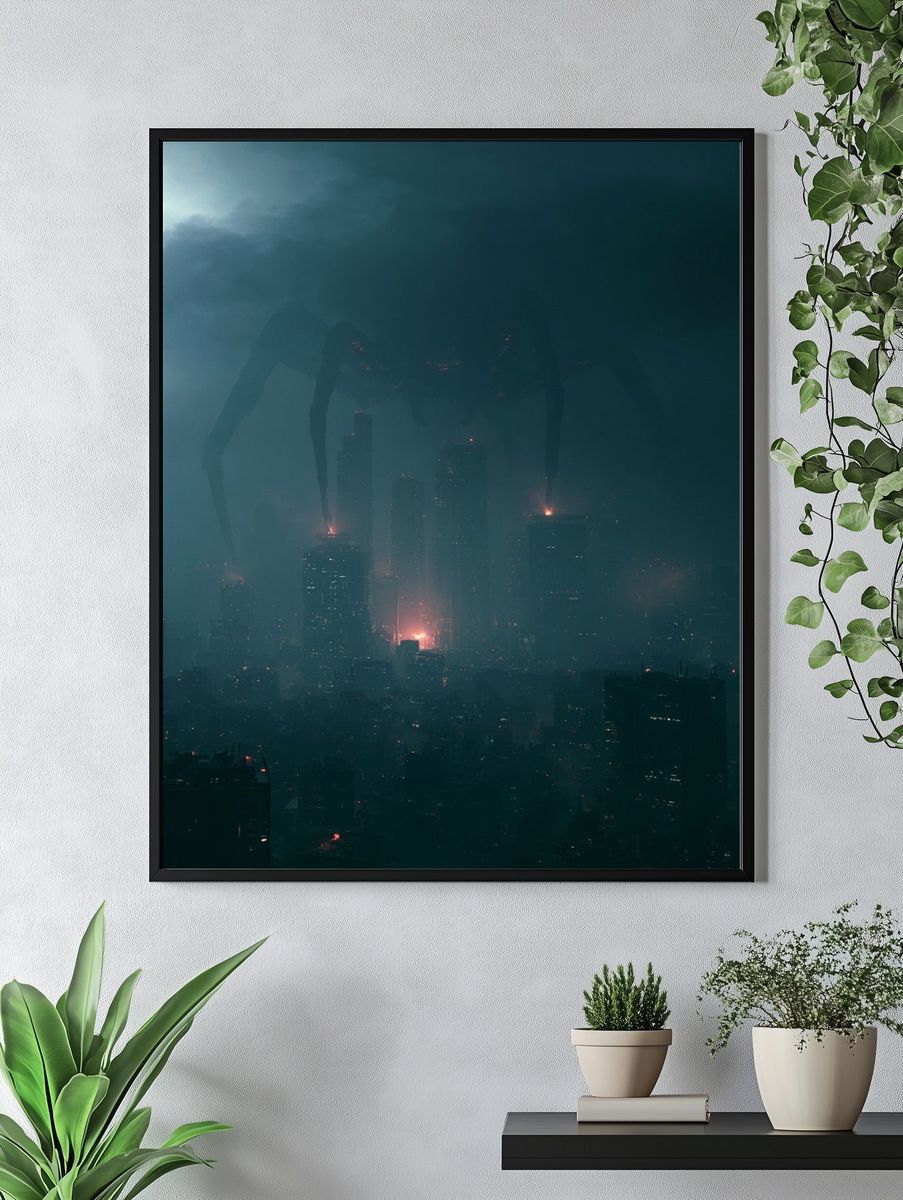 Kaiju Over City Skyline Poster. — room view 4