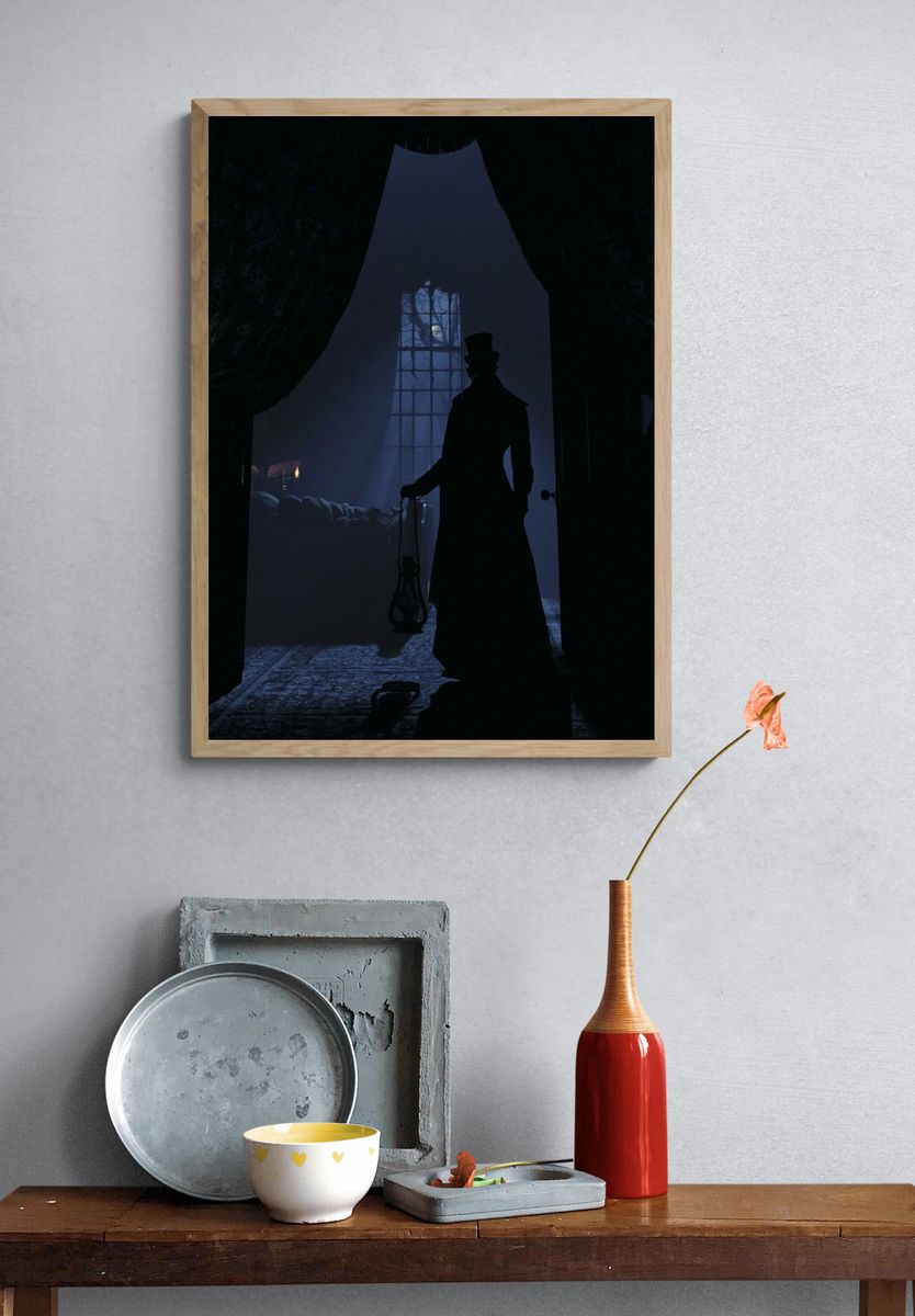 Gothic Silhouette — Horror Print. — room view 3