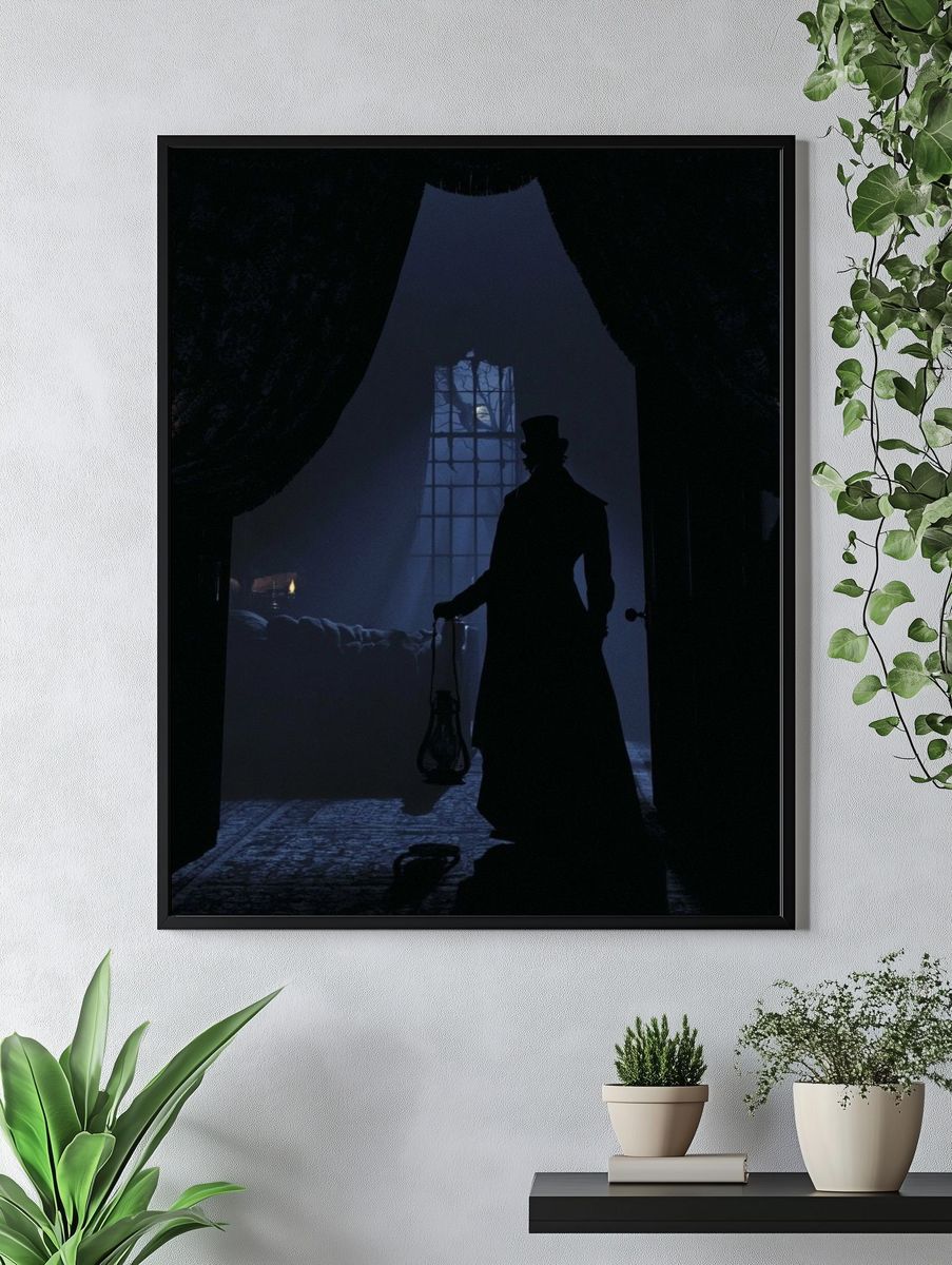 Gothic Silhouette — Horror Print. — room view 4