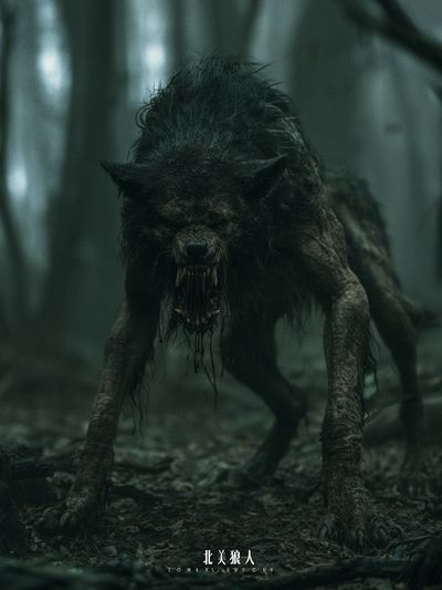 North American Werewolf Horror Print.