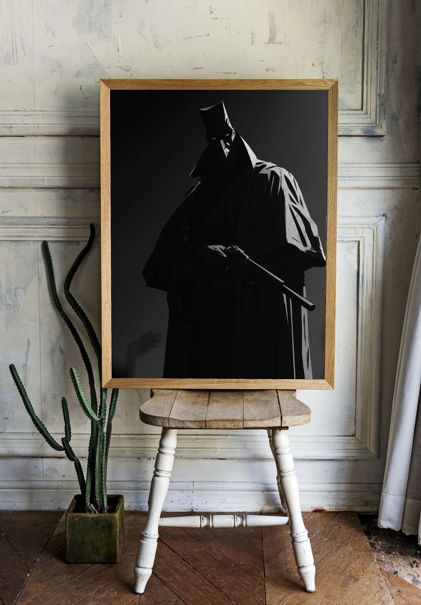 Batman Noir Portrait Poster. room preview