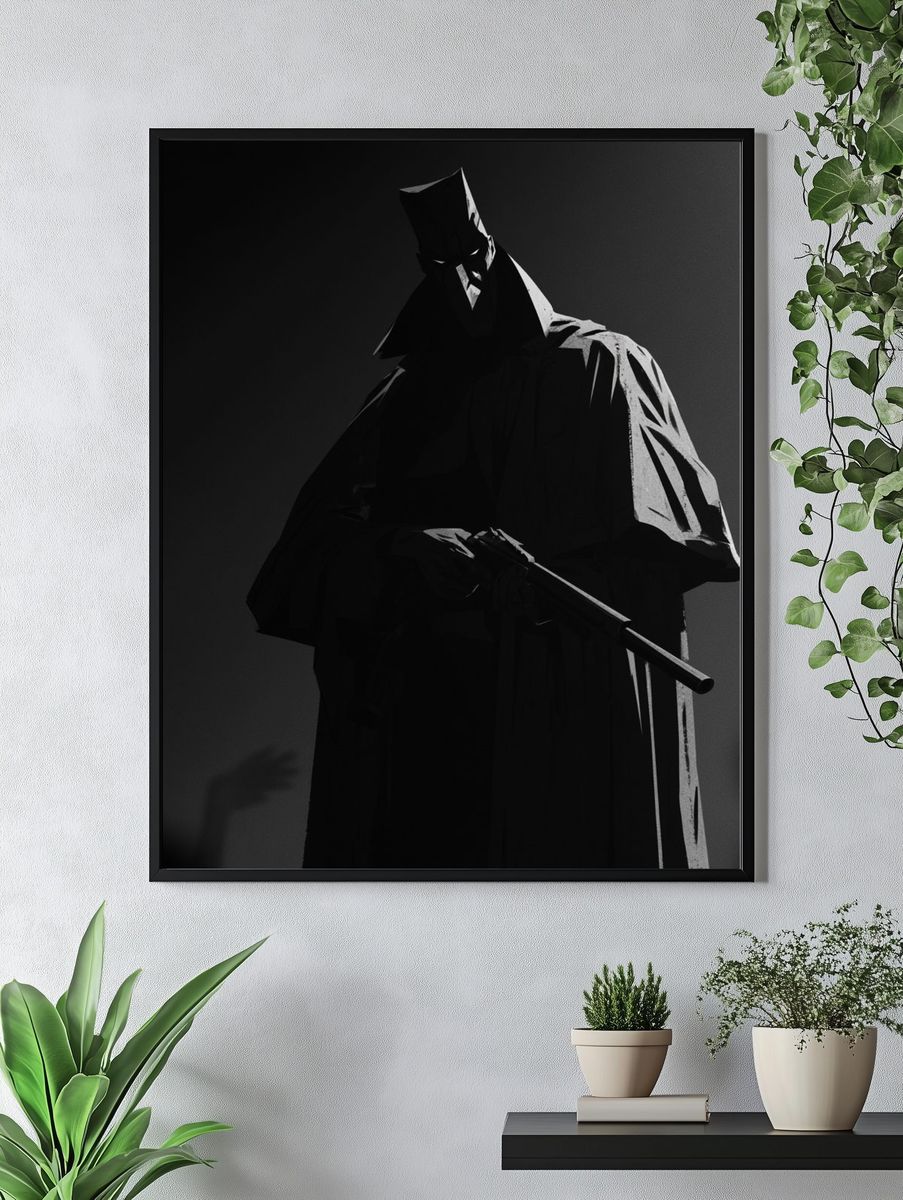 Batman Noir Portrait Poster. — room view 4
