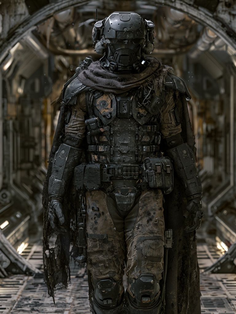 Armored Sci-Fi Soldier Poster. poster — movies art