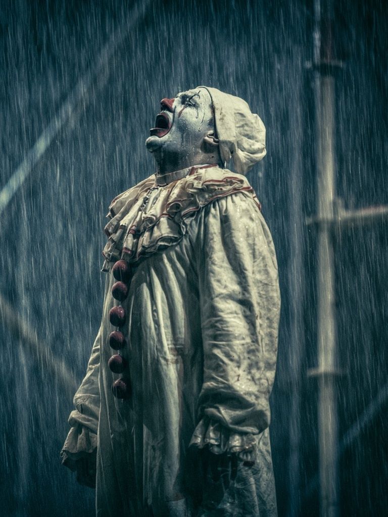 Rainy Clown Horror Poster. poster detail