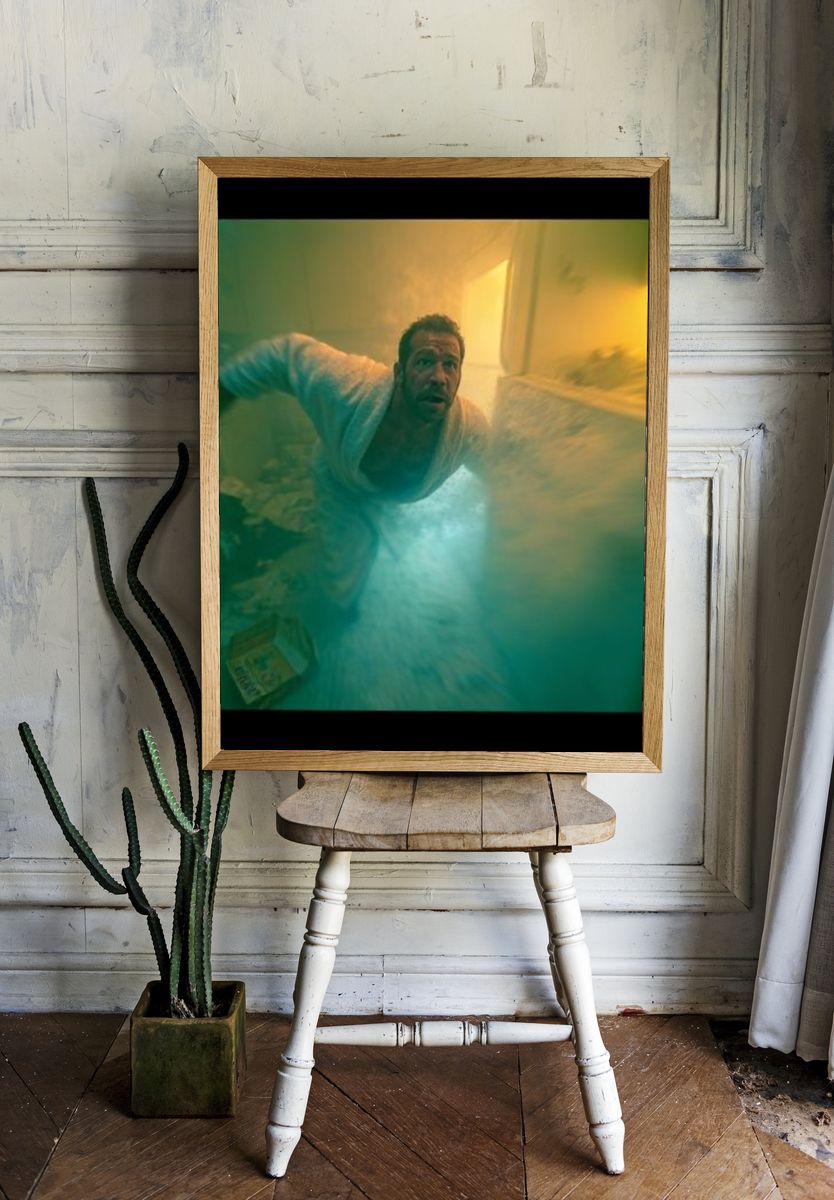 Man in Bathroom Thriller Poster. — room view 1
